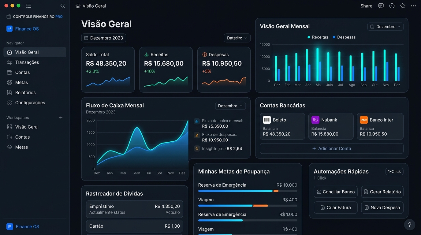 Preview de Controle Financeiro Pro