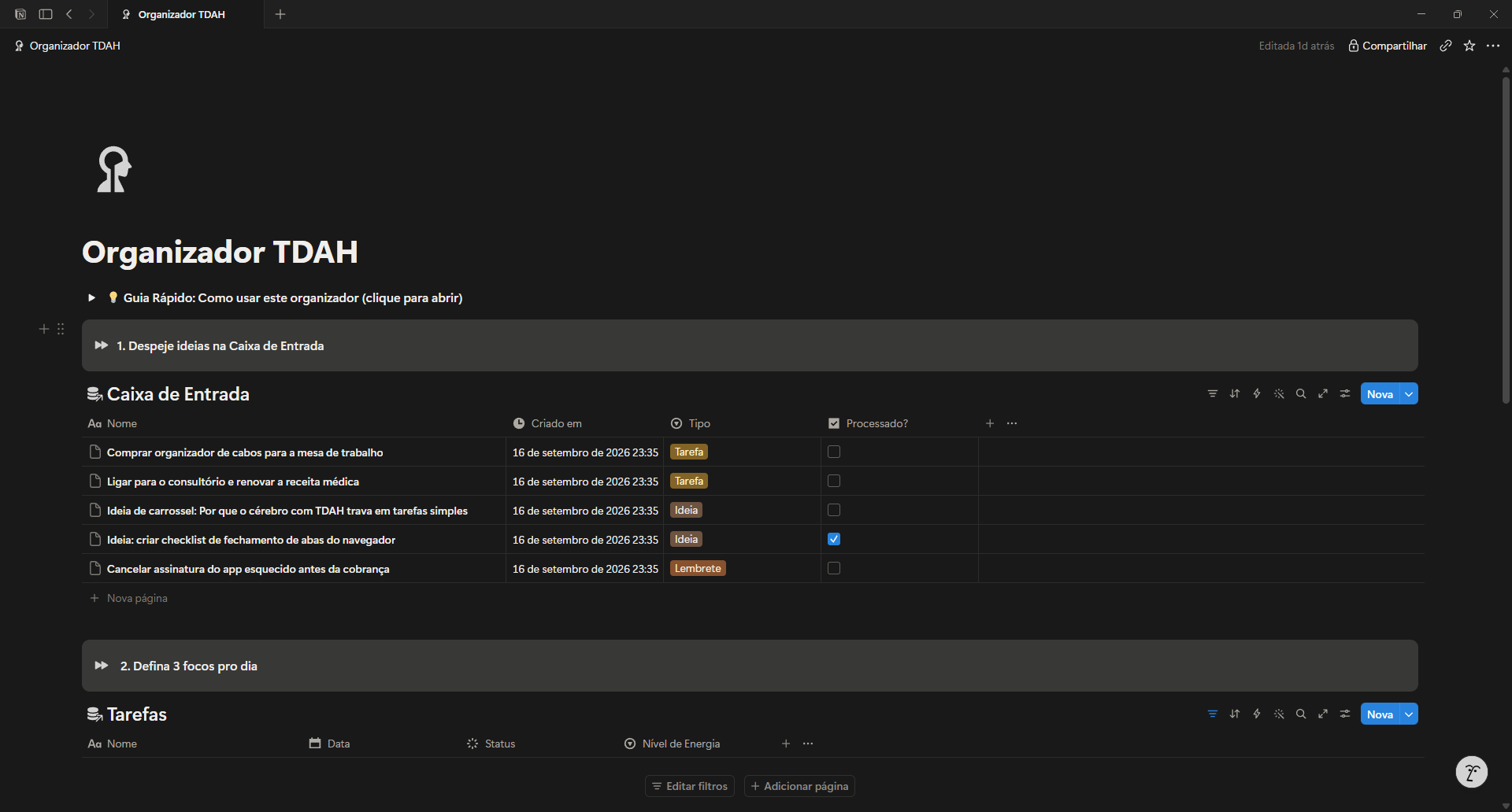 Preview de ADHD Organizer