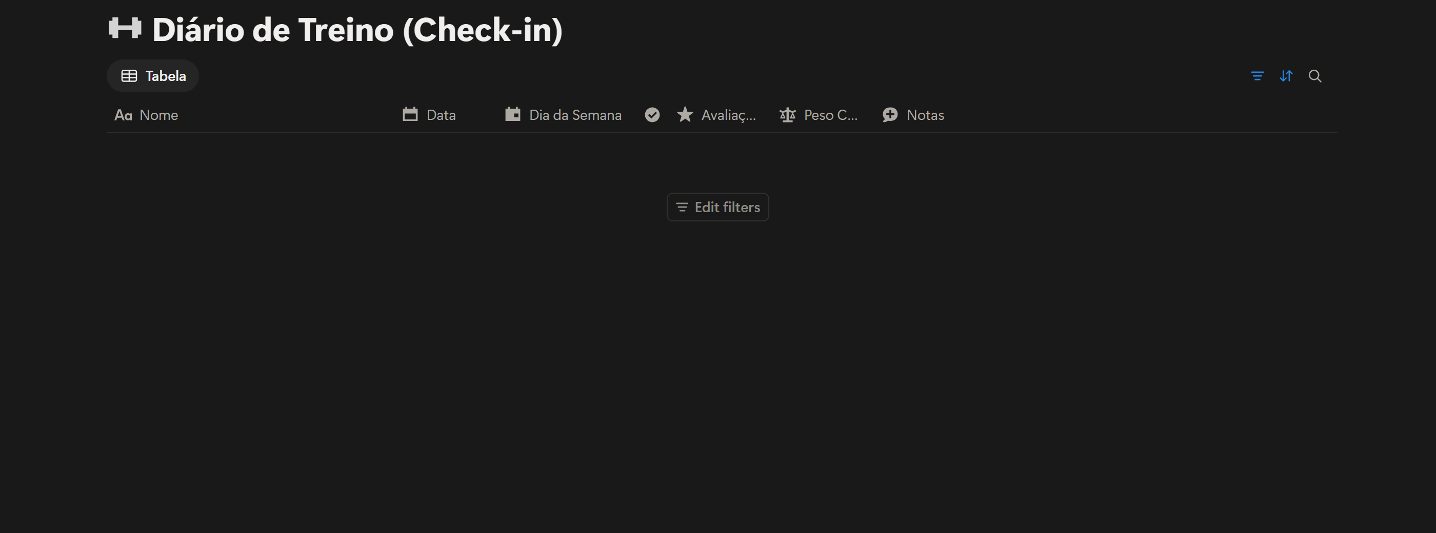 Diário de Treino & Check-ins