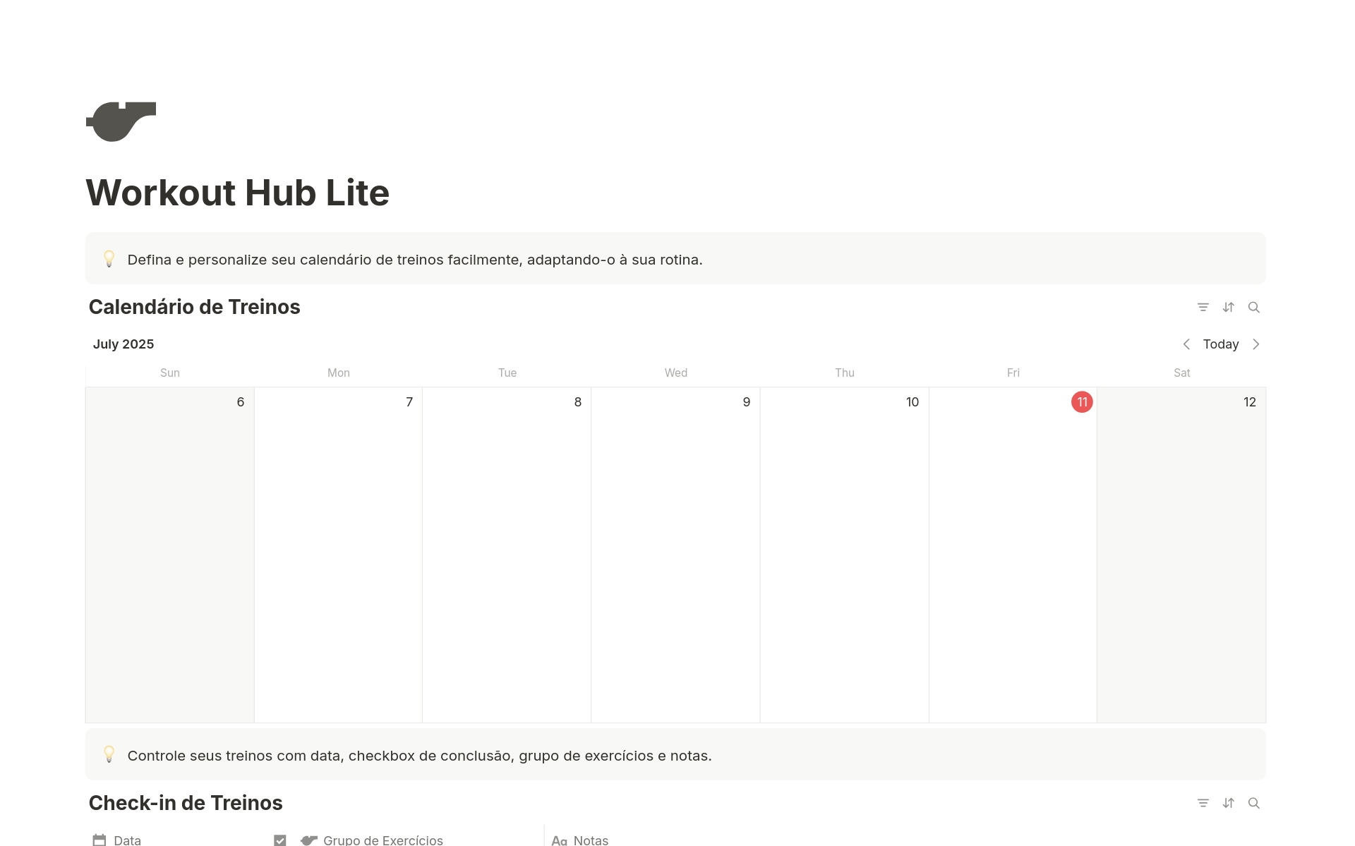 Preview de Workout Hub Lite